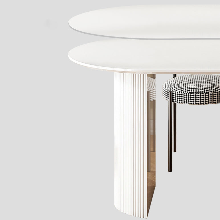 Irregular Sintered Stone Dining Table Modern Island Table with Double Pedestal Clearhalo ' dining_table' 'Dining Tables & Seating' 'Dining Tables' 'furn' 'furn_dining_table' 'Furniture' 'furniture_dining_table' 'Kitchen & Dining Furniture' 'kitchen&dining_furn' 'kitchen' 'kitchen_dining_table' 3582364