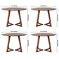 Round Pedestal Casual Dining Table Brown Tone Fixed Table with Pinewood Solid Wood Clearhalo ' dining_table' 'Dining Tables & Seating' 'Dining Tables' 'furn' 'furn_dining_table' 'Furniture' 'furniture_dining_table' 'Kitchen & Dining Furniture' 'kitchen&dining_furn' 'kitchen' 'kitchen_dining_table' 3582381