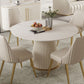 Contemporary Style Stone Table Round Pedestal Casual Dining Table for Home Clearhalo ' dining_table' 'Dining Tables & Seating' 'Dining Tables' 'furn' 'furn_dining_table' 'Furniture' 'furniture_dining_table' 'Kitchen & Dining Furniture' 'kitchen&dining_furn' 'kitchen' 'kitchen_dining_table' 3582386