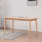 Contemporary Dining Table Rubberwood Rectangle Solid Wood 4 Legs Table for Home Clearhalo ' dining_table' 'Dining Tables & Seating' 'Dining Tables' 'furn' 'furn_dining_table' 'Furniture' 'furniture_dining_table' 'Kitchen & Dining Furniture' 'kitchen&dining_furn' 'kitchen' 'kitchen_dining_table' 3582392