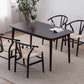 Contemporary Dining Table Rubberwood Rectangle Solid Wood 4 Legs Table for Home Clearhalo ' dining_table' 'Dining Tables & Seating' 'Dining Tables' 'furn' 'furn_dining_table' 'Furniture' 'furniture_dining_table' 'Kitchen & Dining Furniture' 'kitchen&dining_furn' 'kitchen' 'kitchen_dining_table' 3582394