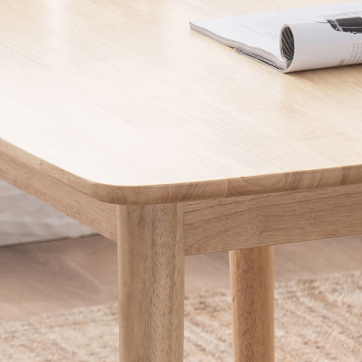 Contemporary Dining Table Rubberwood Rectangle Solid Wood 4 Legs Table for Home Clearhalo ' dining_table' 'Dining Tables & Seating' 'Dining Tables' 'furn' 'furn_dining_table' 'Furniture' 'furniture_dining_table' 'Kitchen & Dining Furniture' 'kitchen&dining_furn' 'kitchen' 'kitchen_dining_table' 3582396