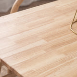 Contemporary Dining Table Rubberwood Rectangle Solid Wood 4 Legs Table for Home Clearhalo ' dining_table' 'Dining Tables & Seating' 'Dining Tables' 'furn' 'furn_dining_table' 'Furniture' 'furniture_dining_table' 'Kitchen & Dining Furniture' 'kitchen&dining_furn' 'kitchen' 'kitchen_dining_table' 3582397