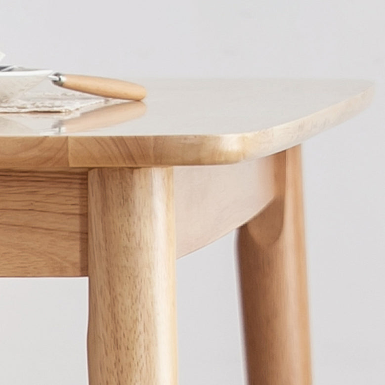 Contemporary Dining Table Rubberwood Rectangle Solid Wood 4 Legs Table for Home Clearhalo ' dining_table' 'Dining Tables & Seating' 'Dining Tables' 'furn' 'furn_dining_table' 'Furniture' 'furniture_dining_table' 'Kitchen & Dining Furniture' 'kitchen&dining_furn' 'kitchen' 'kitchen_dining_table' 3582399
