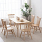 Contemporary Dining Table Rubberwood Rectangle Solid Wood 4 Legs Table for Home Clearhalo ' dining_table' 'Dining Tables & Seating' 'Dining Tables' 'furn' 'furn_dining_table' 'Furniture' 'furniture_dining_table' 'Kitchen & Dining Furniture' 'kitchen&dining_furn' 'kitchen' 'kitchen_dining_table' 3582401