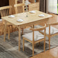 Modern Rubberwood Rectangular Dining Table Solid Wood Table in Wood Color Clearhalo ' dining_table' 'Dining Tables & Seating' 'Dining Tables' 'furn' 'furn_dining_table' 'Furniture' 'furniture_dining_table' 'Kitchen & Dining Furniture' 'kitchen&dining_furn' 'kitchen' 'kitchen_dining_table' 3582424