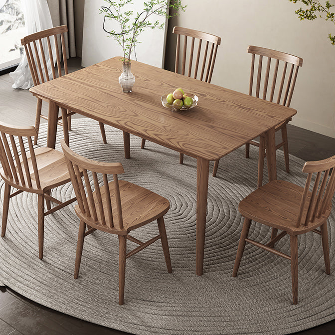 Rectangle Ash Solid Wood Table Modern Dining Table with 4 Legs for Restaurant Clearhalo ' dining_table' 'Dining Tables & Seating' 'Dining Tables' 'furn' 'furn_dining_table' 'Furniture' 'furniture_dining_table' 'Kitchen & Dining Furniture' 'kitchen&dining_furn' 'kitchen' 'kitchen_dining_table' 3582431