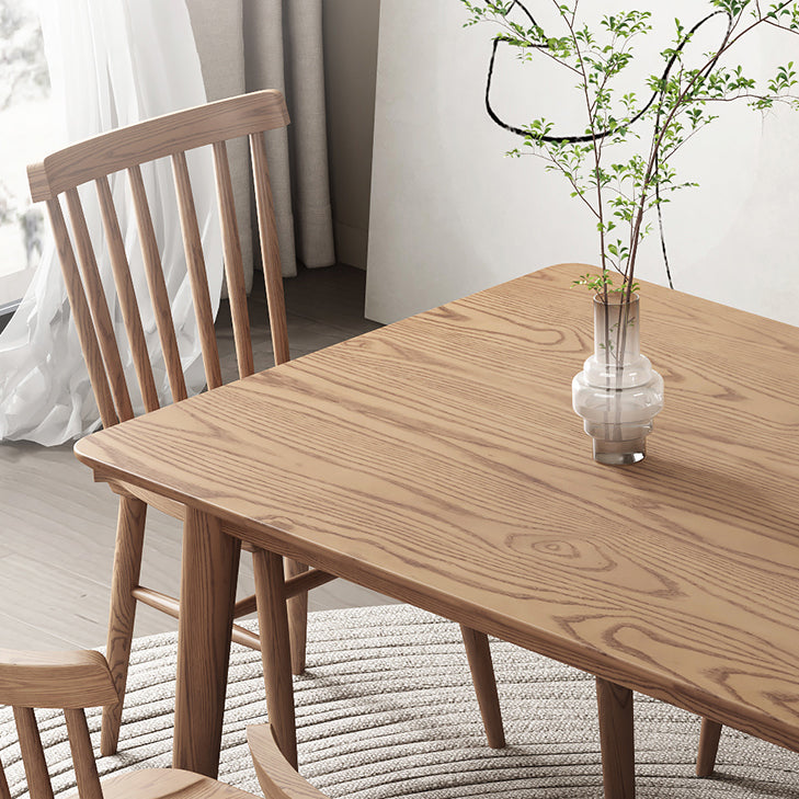 Rectangle Ash Solid Wood Table Modern Dining Table with 4 Legs for Restaurant Clearhalo ' dining_table' 'Dining Tables & Seating' 'Dining Tables' 'furn' 'furn_dining_table' 'Furniture' 'furniture_dining_table' 'Kitchen & Dining Furniture' 'kitchen&dining_furn' 'kitchen' 'kitchen_dining_table' 3582432