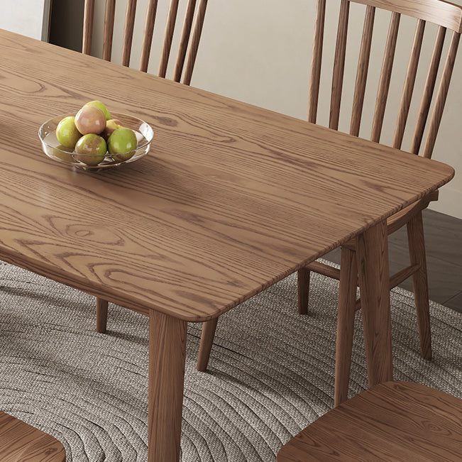 Rectangle Ash Solid Wood Table Modern Dining Table with 4 Legs for Restaurant Clearhalo ' dining_table' 'Dining Tables & Seating' 'Dining Tables' 'furn' 'furn_dining_table' 'Furniture' 'furniture_dining_table' 'Kitchen & Dining Furniture' 'kitchen&dining_furn' 'kitchen' 'kitchen_dining_table' 3582436