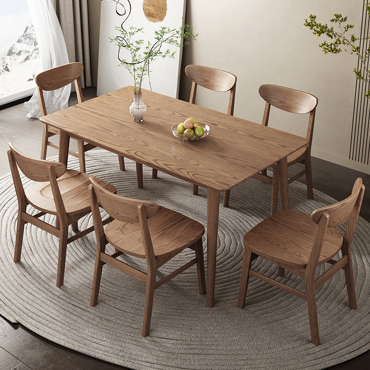 Rectangle Ash Solid Wood Table Modern Dining Table with 4 Legs for Restaurant Clearhalo ' dining_table' 'Dining Tables & Seating' 'Dining Tables' 'furn' 'furn_dining_table' 'Furniture' 'furniture_dining_table' 'Kitchen & Dining Furniture' 'kitchen&dining_furn' 'kitchen' 'kitchen_dining_table' 3582441