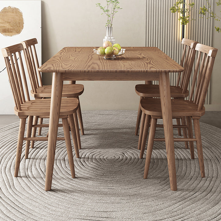 Rectangle Ash Solid Wood Table Modern Dining Table with 4 Legs for Restaurant Clearhalo ' dining_table' 'Dining Tables & Seating' 'Dining Tables' 'furn' 'furn_dining_table' 'Furniture' 'furniture_dining_table' 'Kitchen & Dining Furniture' 'kitchen&dining_furn' 'kitchen' 'kitchen_dining_table' 3582442
