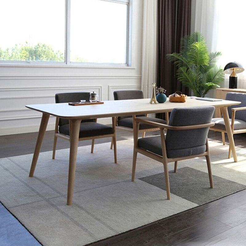 Rectangle Pine Solid Wood Table Modern Dining Table with 4 Legs for Restaurant Clearhalo ' dining_table' 'Dining Tables & Seating' 'Dining Tables' 'furn' 'furn_dining_table' 'Furniture' 'furniture_dining_table' 'Kitchen & Dining Furniture' 'kitchen&dining_furn' 'kitchen' 'kitchen_dining_table' 3582447