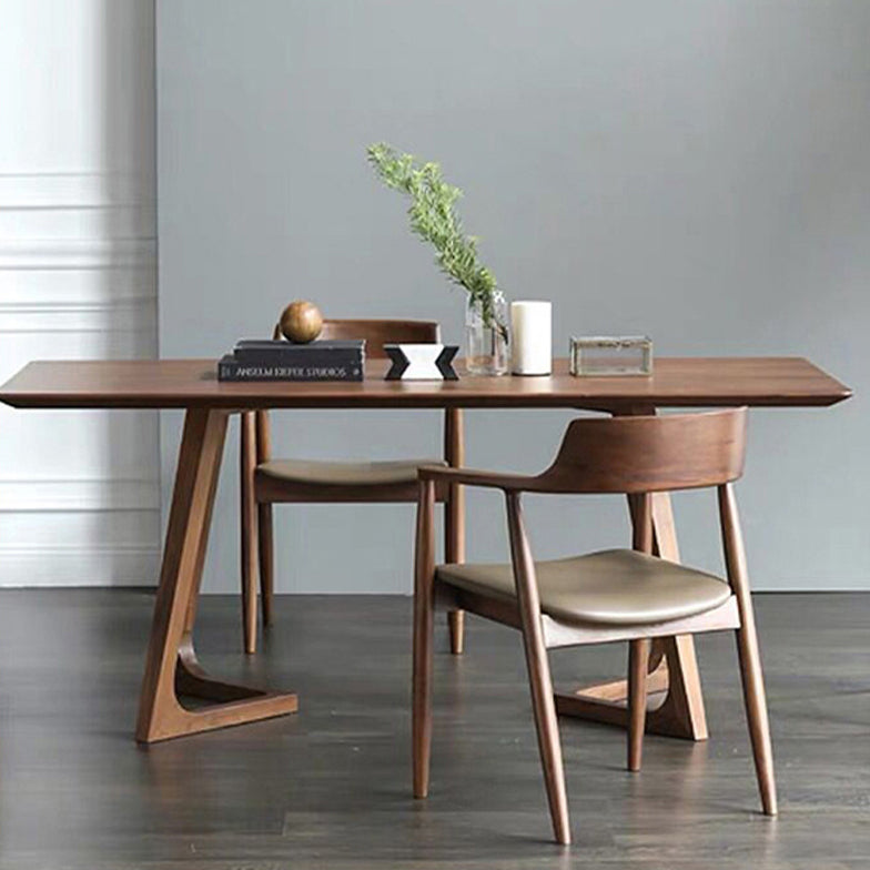 Contemporary Style Solid Wood Rectangle Dining Table Sled Base Table for Home Clearhalo ' dining_table' 'Dining Tables & Seating' 'Dining Tables' 'furn' 'furn_dining_table' 'Furniture' 'furniture_dining_table' 'Kitchen & Dining Furniture' 'kitchen&dining_furn' 'kitchen' 'kitchen_dining_table' 3582456