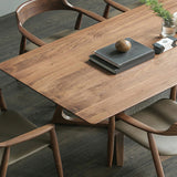Contemporary Style Solid Wood Rectangle Dining Table Sled Base Table for Home Clearhalo ' dining_table' 'Dining Tables & Seating' 'Dining Tables' 'furn' 'furn_dining_table' 'Furniture' 'furniture_dining_table' 'Kitchen & Dining Furniture' 'kitchen&dining_furn' 'kitchen' 'kitchen_dining_table' 3582457