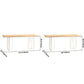 Modern Pine Solid Wood Table Rectangle Dining Table with Acrylic Double Pedestal Base Clearhalo ' dining_table' 'Dining Tables & Seating' 'Dining Tables' 'furn' 'furn_dining_table' 'Furniture' 'furniture_dining_table' 'Kitchen & Dining Furniture' 'kitchen&dining_furn' 'kitchen' 'kitchen_dining_table' 3582468