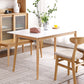 Modern Sintered Stone Dining Table Rectangular Table with Solid Wood Four-leg Clearhalo ' dining_table' 'Dining Tables & Seating' 'Dining Tables' 'furn' 'furn_dining_table' 'Furniture' 'furniture_dining_table' 'Kitchen & Dining Furniture' 'kitchen&dining_furn' 'kitchen' 'kitchen_dining_table' 3582472