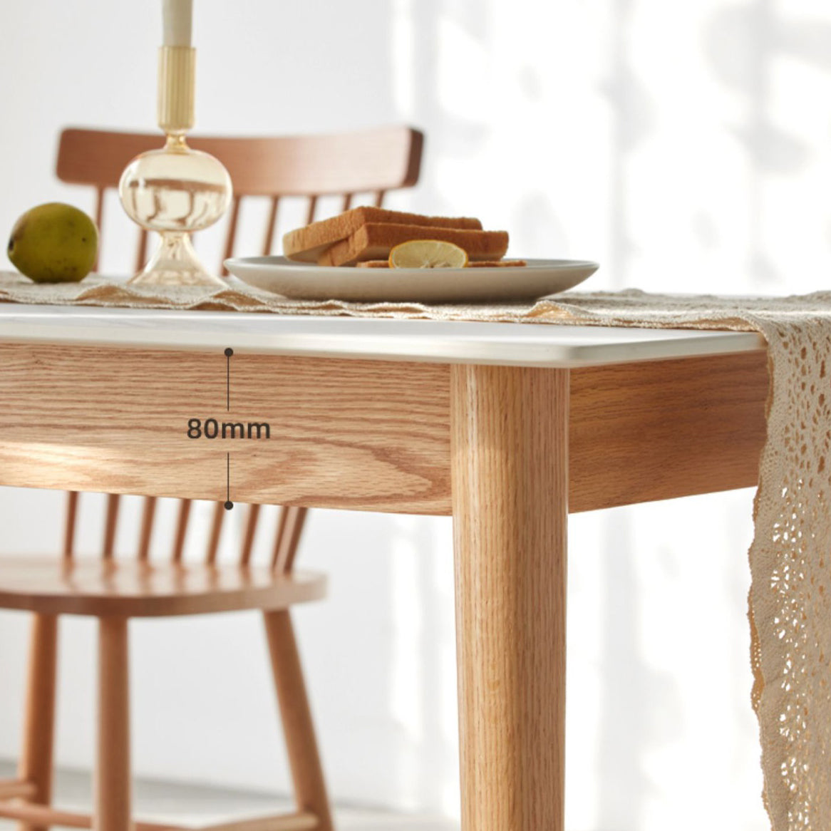 Modern Sintered Stone Dining Table Rectangular Table with Solid Wood Four-leg Clearhalo ' dining_table' 'Dining Tables & Seating' 'Dining Tables' 'furn' 'furn_dining_table' 'Furniture' 'furniture_dining_table' 'Kitchen & Dining Furniture' 'kitchen&dining_furn' 'kitchen' 'kitchen_dining_table' 3582478