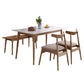 Modern Sintered Stone Dining Table Rectangular Table with Solid Wood Four-leg Clearhalo ' dining_table' 'Dining Tables & Seating' 'Dining Tables' 'furn' 'furn_dining_table' 'Furniture' 'furniture_dining_table' 'Kitchen & Dining Furniture' 'kitchen&dining_furn' 'kitchen' 'kitchen_dining_table' 3582482
