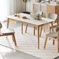 Modern Sintered Stone Dining Table Rectangular Table with Solid Wood Four-leg Clearhalo ' dining_table' 'Dining Tables & Seating' 'Dining Tables' 'furn' 'furn_dining_table' 'Furniture' 'furniture_dining_table' 'Kitchen & Dining Furniture' 'kitchen&dining_furn' 'kitchen' 'kitchen_dining_table' 3582485