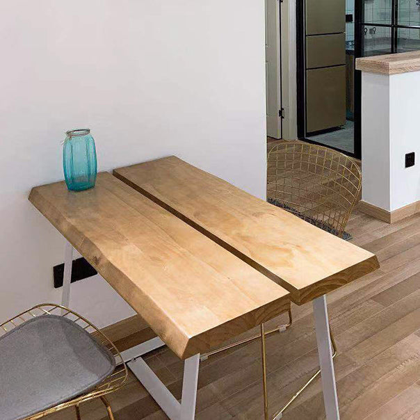 Minimalist Wood Rectangle Shape Dining Table Kitchen Standard Dining Table with Trestle Base Clearhalo ' dining_table' 'Dining Tables & Seating' 'Dining Tables' 'furn' 'furn_dining_table' 'Furniture' 'furniture_dining_table' 'Kitchen & Dining Furniture' 'kitchen&dining_furn' 'kitchen' 'kitchen_dining_table' 3582494