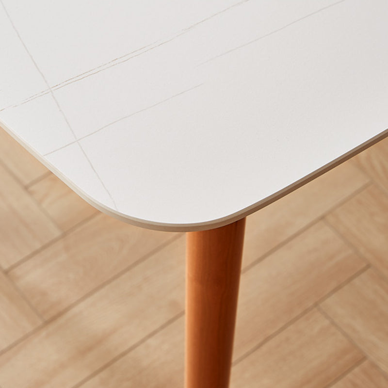 Sintered Stone Top Dining Table Rectangle Table with Wooden Base and 4 Legs Clearhalo ' dining_table' 'Dining Tables & Seating' 'Dining Tables' 'furn' 'furn_dining_table' 'Furniture' 'furniture_dining_table' 'Kitchen & Dining Furniture' 'kitchen&dining_furn' 'kitchen' 'kitchen_dining_table' 3582504