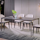 Simplicity Sintered Stone Dining Table Rectangular Table with Metallic Four-leg Clearhalo ' dining_table' 'Dining Tables & Seating' 'Dining Tables' 'Furniture' 'furniture_dining_table' 'Kitchen & Dining Furniture' 'kitchen&dining_furn' 'kitchen' 'kitchen_dining_table' 3582511