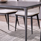 Simplicity Sintered Stone Dining Table Rectangular Table with Metallic Four-leg Clearhalo ' dining_table' 'Dining Tables & Seating' 'Dining Tables' 'Furniture' 'furniture_dining_table' 'Kitchen & Dining Furniture' 'kitchen&dining_furn' 'kitchen' 'kitchen_dining_table' 3582515