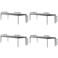Simplicity Sintered Stone Dining Table Rectangular Table with Metallic Four-leg Clearhalo ' dining_table' 'Dining Tables & Seating' 'Dining Tables' 'Furniture' 'furniture_dining_table' 'Kitchen & Dining Furniture' 'kitchen&dining_furn' 'kitchen' 'kitchen_dining_table' 3582519