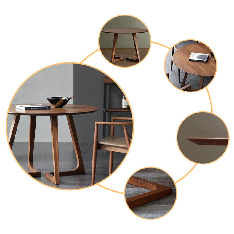 Modern Style Solid Wood Dining Table Double Pedestal Table for Kitchen Home Clearhalo ' dining_table' 'Dining Tables & Seating' 'Dining Tables' 'furn' 'furn_dining_table' 'Furniture' 'furniture_dining_table' 'Kitchen & Dining Furniture' 'kitchen&dining_furn' 'kitchen' 'kitchen_dining_table' 3582523
