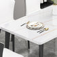 Minimalist Kitchen Rectangle Dining Table Sintered Stone Standard Dining Table with 4 Legs Base Clearhalo ' dining_table' 'Dining Tables & Seating' 'Dining Tables' 'furn' 'furn_dining_table' 'Furniture' 'furniture_dining_table' 'Kitchen & Dining Furniture' 'kitchen&dining_furn' 'kitchen' 'kitchen_dining_table' 3582541