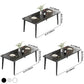 Minimalist Kitchen Rectangle Dining Table Sintered Stone Standard Dining Table with 4 Legs Base Clearhalo ' dining_table' 'Dining Tables & Seating' 'Dining Tables' 'furn' 'furn_dining_table' 'Furniture' 'furniture_dining_table' 'Kitchen & Dining Furniture' 'kitchen&dining_furn' 'kitchen' 'kitchen_dining_table' 3582544