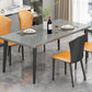 Minimalist Kitchen Rectangle Dining Table Sintered Stone Standard Dining Table with 4 Legs Base Clearhalo ' dining_table' 'Dining Tables & Seating' 'Dining Tables' 'furn' 'furn_dining_table' 'Furniture' 'furniture_dining_table' 'Kitchen & Dining Furniture' 'kitchen&dining_furn' 'kitchen' 'kitchen_dining_table' 3582545