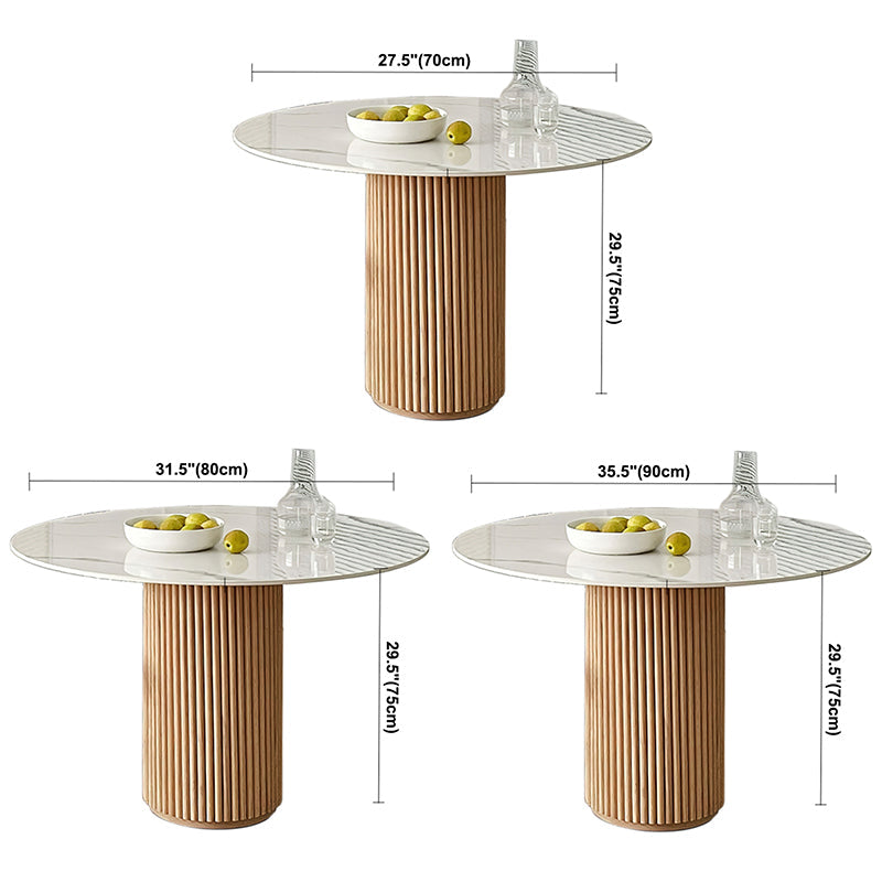 Solid Wood Pedestal Dining Site Table Simplicity Style Round Dinette Table Clearhalo ' dining_table' 'Dining Tables & Seating' 'Dining Tables' 'furn' 'furn_dining_table' 'Furniture' 'furniture_dining_table' 'Kitchen & Dining Furniture' 'kitchen&dining_furn' 'kitchen' 'kitchen_dining_table' 3582553