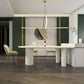 Metal Contemporary Free Form Dining Table Marble Top Table for Dining Room and Kitchen Clearhalo ' dining_table' 'Dining Tables & Seating' 'Dining Tables' 'furn' 'furn_dining_table' 'Furniture' 'furniture_dining_table' 'Kitchen & Dining Furniture' 'kitchen&dining_furn' 'kitchen' 'kitchen_dining_table' 3582577