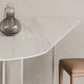 Irregular Sintered Stone Dining Table Modern Island Table with White/Black Double Pedestal Clearhalo ' dining_table' 'Dining Tables & Seating' 'Dining Tables' 'furn' 'furn_dining_table' 'Furniture' 'furniture_dining_table' 'Kitchen & Dining Furniture' 'kitchen&dining_furn' 'kitchen' 'kitchen_dining_table' 3582585