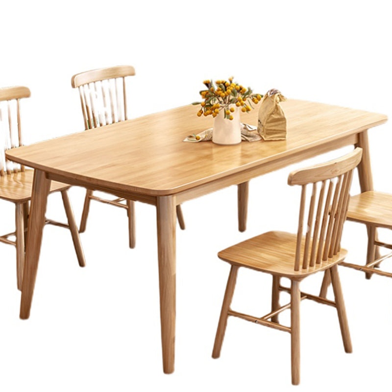 Modern Style Rectangle Wood Kitchen Dining Table Rubberwood Table with 4 Legs Clearhalo ' dining_table' 'Dining Tables & Seating' 'Dining Tables' 'furn' 'furn_dining_table' 'Furniture' 'furniture_dining_table' 'Kitchen & Dining Furniture' 'kitchen&dining_furn' 'kitchen' 'kitchen_dining_table' 3582596