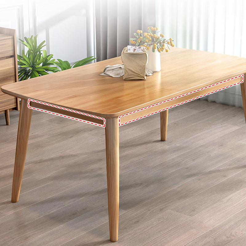 Modern Style Rectangle Wood Kitchen Dining Table Rubberwood Table with 4 Legs Clearhalo ' dining_table' 'Dining Tables & Seating' 'Dining Tables' 'furn' 'furn_dining_table' 'Furniture' 'furniture_dining_table' 'Kitchen & Dining Furniture' 'kitchen&dining_furn' 'kitchen' 'kitchen_dining_table' 3582597