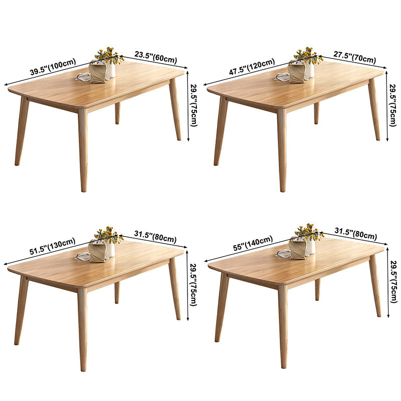 Modern Style Rectangle Wood Kitchen Dining Table Rubberwood Table with 4 Legs Clearhalo ' dining_table' 'Dining Tables & Seating' 'Dining Tables' 'furn' 'furn_dining_table' 'Furniture' 'furniture_dining_table' 'Kitchen & Dining Furniture' 'kitchen&dining_furn' 'kitchen' 'kitchen_dining_table' 3582600