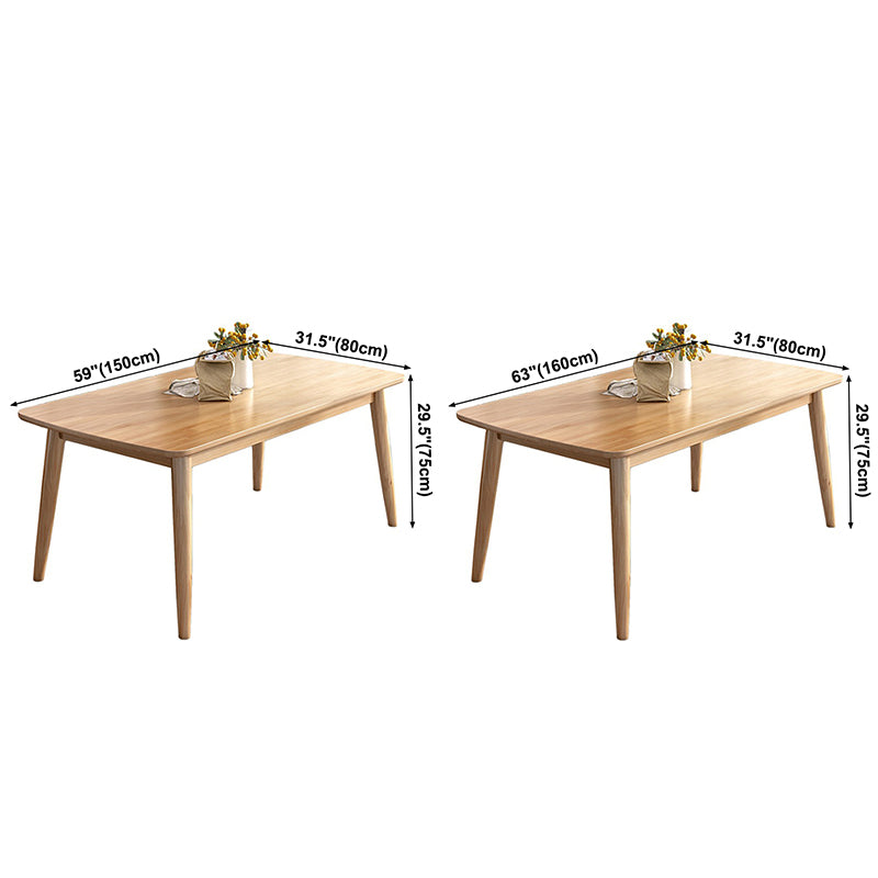 Modern Style Rectangle Wood Kitchen Dining Table Rubberwood Table with 4 Legs Clearhalo ' dining_table' 'Dining Tables & Seating' 'Dining Tables' 'furn' 'furn_dining_table' 'Furniture' 'furniture_dining_table' 'Kitchen & Dining Furniture' 'kitchen&dining_furn' 'kitchen' 'kitchen_dining_table' 3582601
