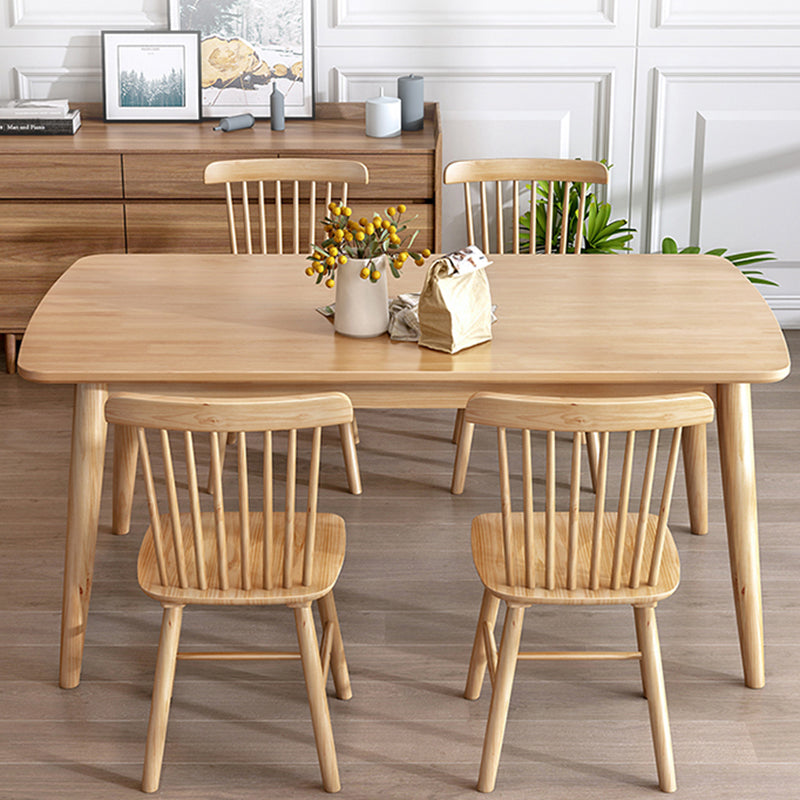Modern Style Rectangle Wood Kitchen Dining Table Rubberwood Table with 4 Legs Clearhalo ' dining_table' 'Dining Tables & Seating' 'Dining Tables' 'furn' 'furn_dining_table' 'Furniture' 'furniture_dining_table' 'Kitchen & Dining Furniture' 'kitchen&dining_furn' 'kitchen' 'kitchen_dining_table' 3582605