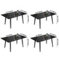 Modern Home Sintered Stone Dining Table Rectangular Table with Carbon Steel Legs Clearhalo ' dining_table' 'Dining Tables & Seating' 'Dining Tables' 'furn' 'furn_dining_table' 'Furniture' 'furniture_dining_table' 'Kitchen & Dining Furniture' 'kitchen&dining_furn' 'kitchen' 'kitchen_dining_table' 3582627