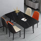 Modern Home Sintered Stone Dining Table Rectangular Table with Carbon Steel Legs Clearhalo ' dining_table' 'Dining Tables & Seating' 'Dining Tables' 'furn' 'furn_dining_table' 'Furniture' 'furniture_dining_table' 'Kitchen & Dining Furniture' 'kitchen&dining_furn' 'kitchen' 'kitchen_dining_table' 3582628