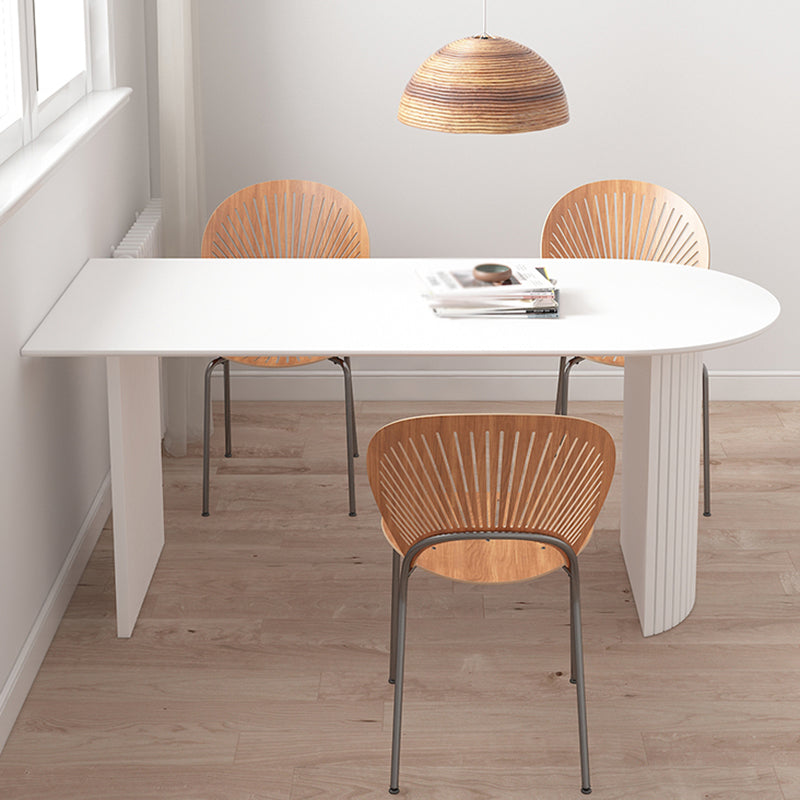 Solid Wood Contemporary Free Form Dining Table Marble Top Table for Dining Room and Kitchen Clearhalo ' dining_table' 'Dining Tables & Seating' 'Dining Tables' 'furn' 'furn_dining_table' 'Furniture' 'furniture_dining_table' 'Kitchen & Dining Furniture' 'kitchen&dining_furn' 'kitchen' 'kitchen_dining_table' 3582632