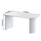 Solid Wood Contemporary Free Form Dining Table Marble Top Table for Dining Room and Kitchen Clearhalo ' dining_table' 'Dining Tables & Seating' 'Dining Tables' 'furn' 'furn_dining_table' 'Furniture' 'furniture_dining_table' 'Kitchen & Dining Furniture' 'kitchen&dining_furn' 'kitchen' 'kitchen_dining_table' 3582636