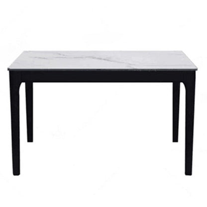 Modern Sintered Stone Dining Table Rectangular Table with Wood Four-leg Without Chairs Clearhalo ' dining_table' 'Dining Tables & Seating' 'Dining Tables' 'furn' 'furn_dining_table' 'Furniture' 'furniture_dining_table' 'Kitchen & Dining Furniture' 'kitchen&dining_furn' 'kitchen' 'kitchen_dining_table' 3582642