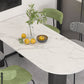 Metal Modern Free Form Table Sintered Stone Table for Dining Room and Kitchen Clearhalo ' dining_table' 'Dining Tables & Seating' 'Dining Tables' 'furn' 'furn_dining_table' 'Furniture' 'furniture_dining_table' 'Kitchen & Dining Furniture' 'kitchen&dining_furn' 'kitchen' 'kitchen_dining_table' 3582652