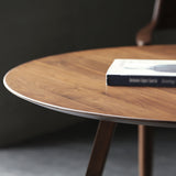 Contemporary Style Round Solid Wood Table Sled Base Dining Table for Home Clearhalo ' dining_table' 'Dining Tables & Seating' 'Dining Tables' 'furn' 'furn_dining_table' 'Furniture' 'furniture_dining_table' 'Kitchen & Dining Furniture' 'kitchen&dining_furn' 'kitchen' 'kitchen_dining_table' 3582661