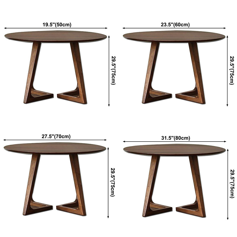 Contemporary Style Round Solid Wood Table Sled Base Dining Table for Home Clearhalo ' dining_table' 'Dining Tables & Seating' 'Dining Tables' 'furn' 'furn_dining_table' 'Furniture' 'furniture_dining_table' 'Kitchen & Dining Furniture' 'kitchen&dining_furn' 'kitchen' 'kitchen_dining_table' 3582662