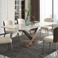 Metal Contemporary Rectangular Dining Table Sintered Stone Table for Dining Room and Kitchen Clearhalo ' dining_table' 'Dining Tables & Seating' 'Dining Tables' 'furn' 'furn_dining_table' 'Furniture' 'furniture_dining_table' 'Kitchen & Dining Furniture' 'kitchen&dining_furn' 'kitchen' 'kitchen_dining_table' 3582666