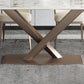 Metal Contemporary Rectangular Dining Table Sintered Stone Table for Dining Room and Kitchen Clearhalo ' dining_table' 'Dining Tables & Seating' 'Dining Tables' 'furn' 'furn_dining_table' 'Furniture' 'furniture_dining_table' 'Kitchen & Dining Furniture' 'kitchen&dining_furn' 'kitchen' 'kitchen_dining_table' 3582669
